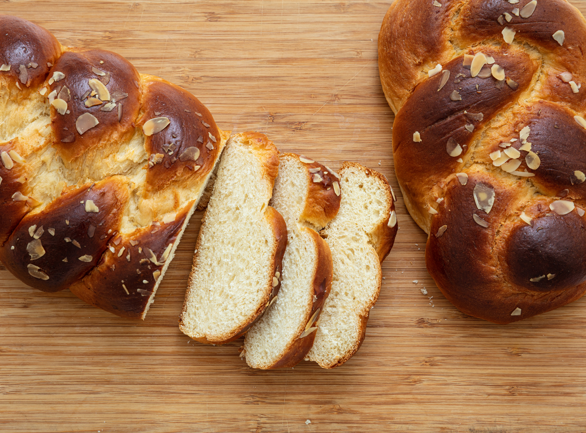 Braided Saffron Challah Bread