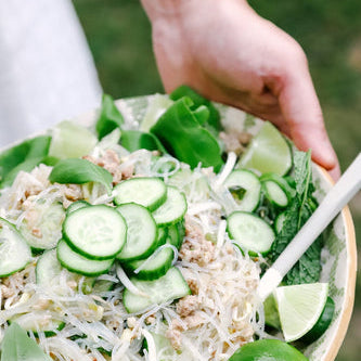 Recipe Box-Glass Noodle Salad with Pork, Cucumber, and Lemongrass Recipe-SKORDO-