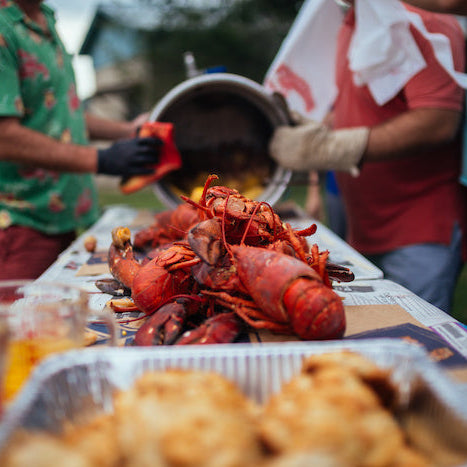 Shellfish Boil with Spicy Green Dipping Sauce