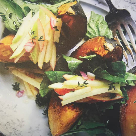 Roasted Buttercup Squash Cups with Apple Slaw