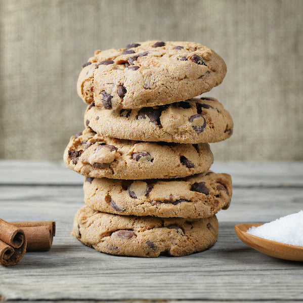Milk Chocolate Chip Cookies with Fleur De Sel & Caramel