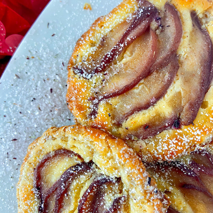 Poached Pear Galette with Posy Salted Crust