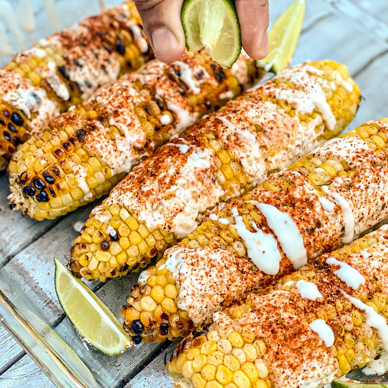 Grilled Mexican Street Corn (Elote) with Adobo Seasoning