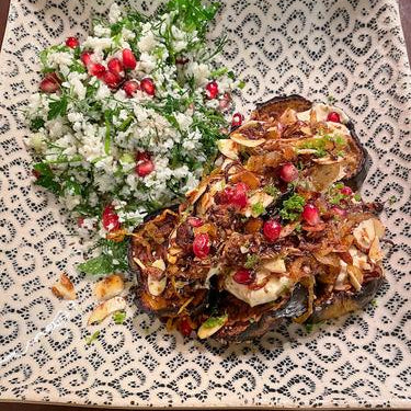 Roasted Eggplant with Curried Yogurt