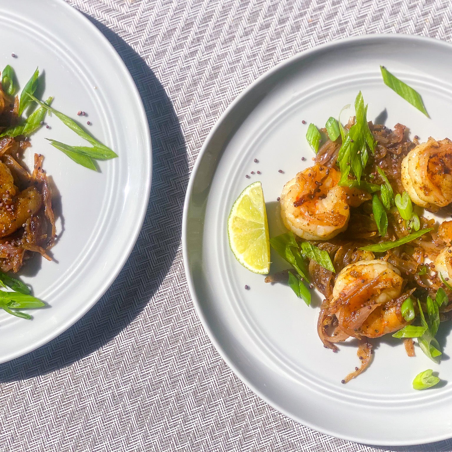 Vadouvan Curry Shrimp with Shallots and Brown Mustard Seeds