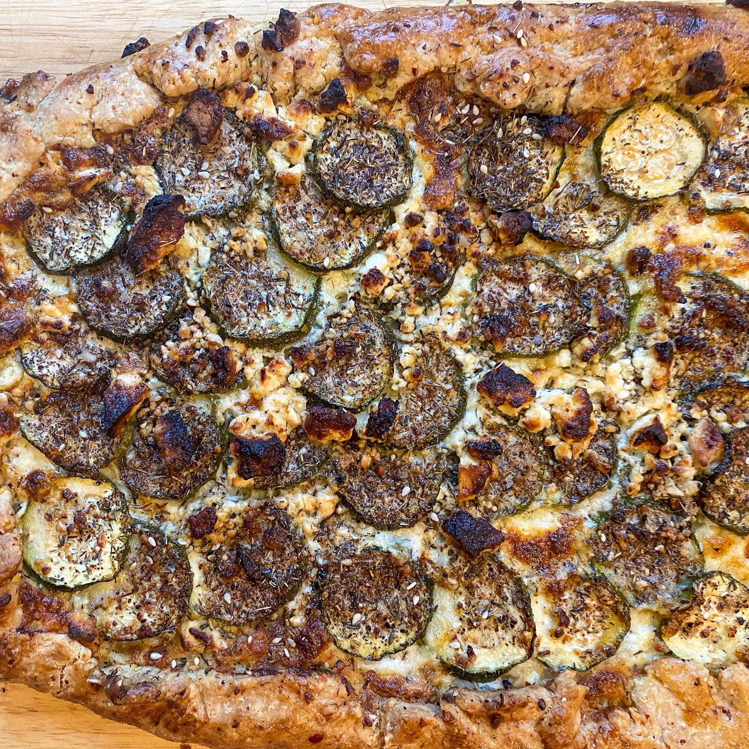 Za'atar Zucchini and Mascarpone Slab Galette