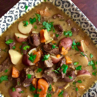 Sunday Beef Stew with Turmeric, Serrano, + Coconut Milk
