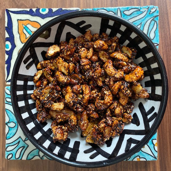 Syrian Za'atar Roasted Cashews and Walnuts