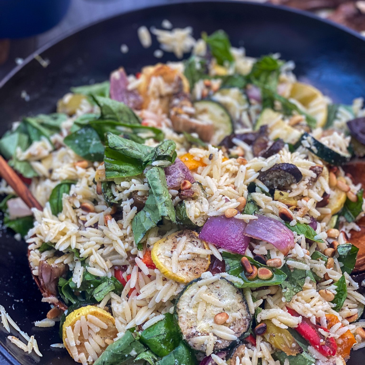 Recipe Box-Orzo Salad with Grilled Vegetables + Greek Seasoning Recipe-SKORDO-