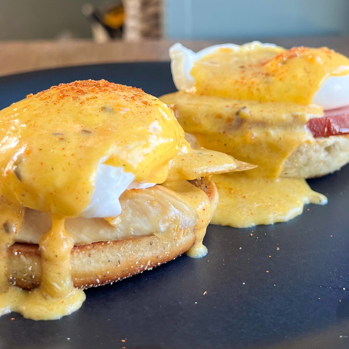 Leftover Ham or Turkey Eggs Benedict