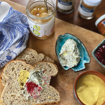 Sauce Party! Curried Mustard Sauce, Cranberry Sauce, and Tzatziki Mayo