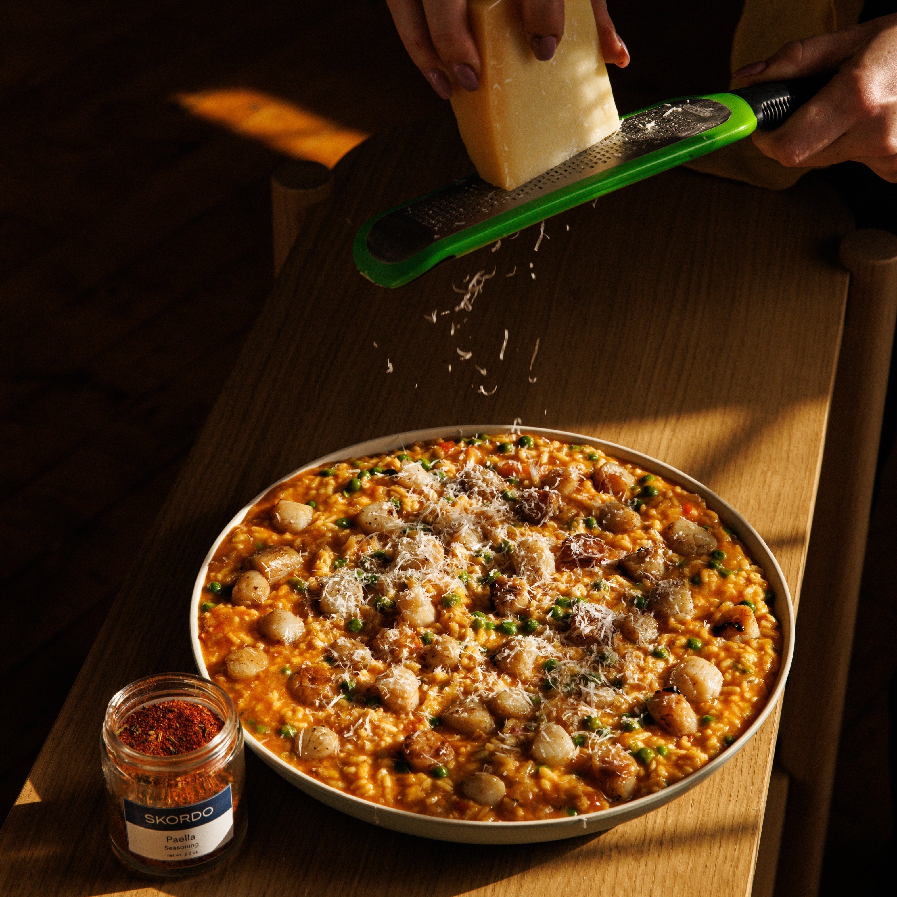 Paella Risotto with Scallops