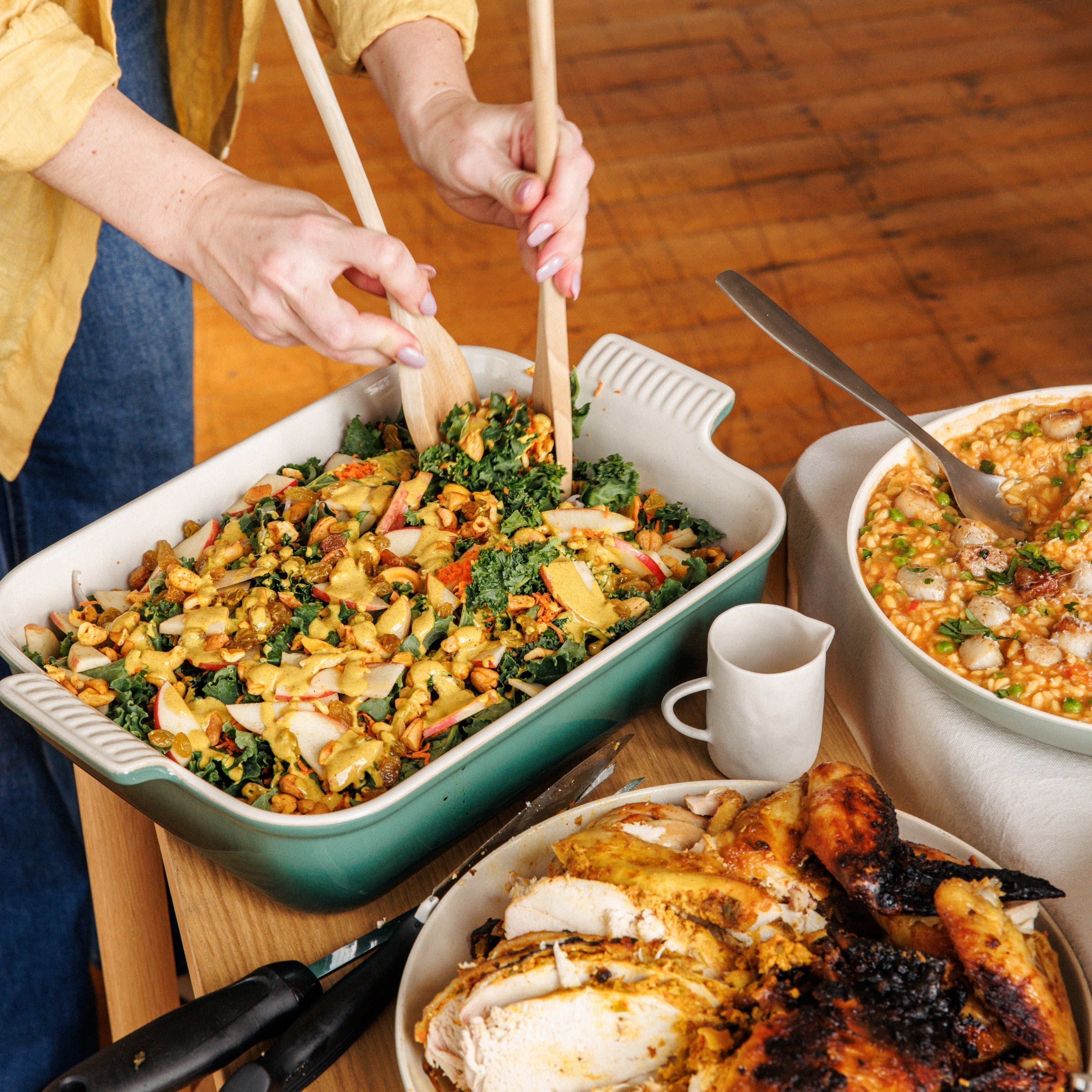 Kale Salad with Malay Curry Dressing