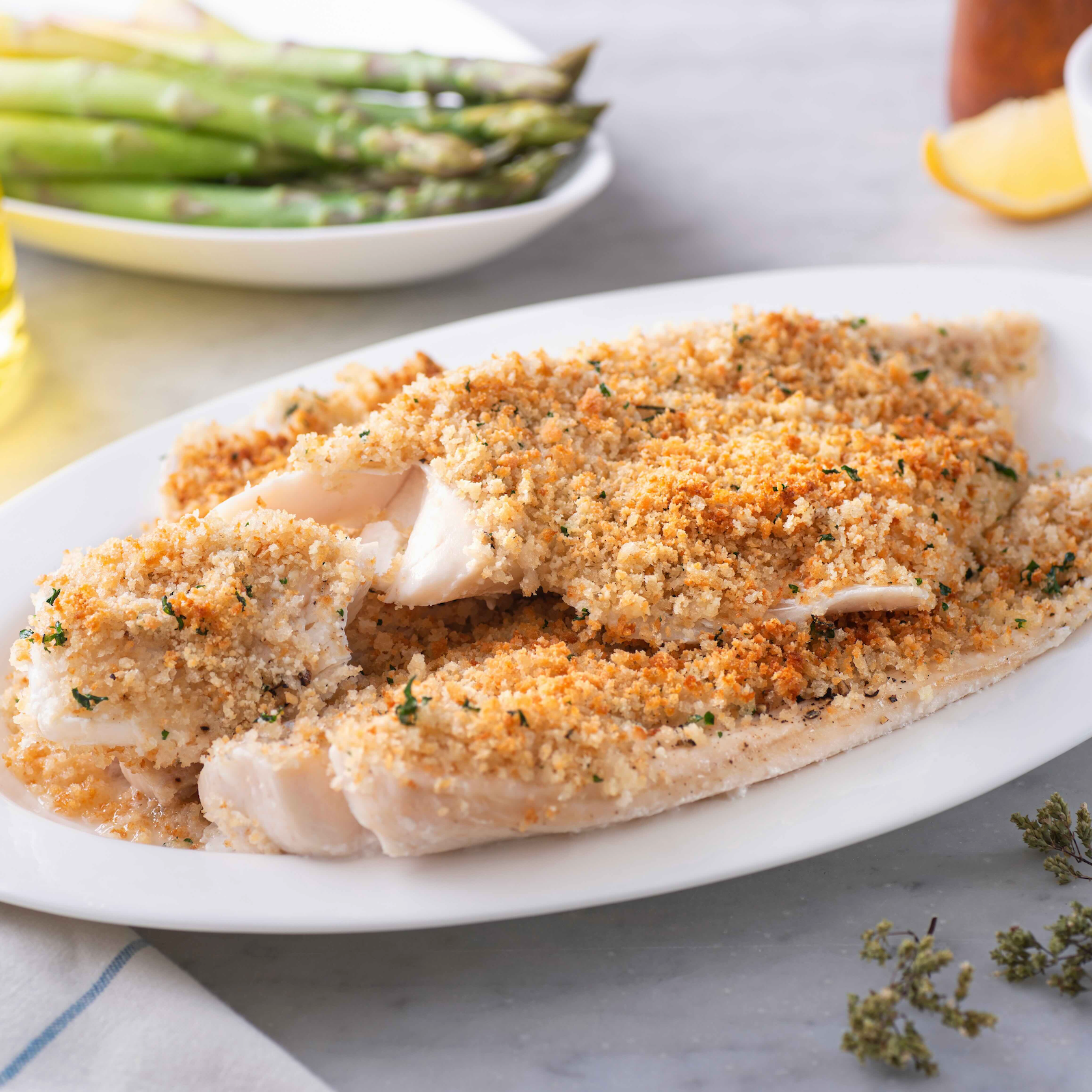 Lemon and Herb Crusted Haddock