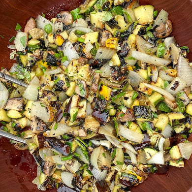 Recipe Box-Grilled Vegetables with Tuscan Oil + Herb Dressing Recipe-SKORDO-