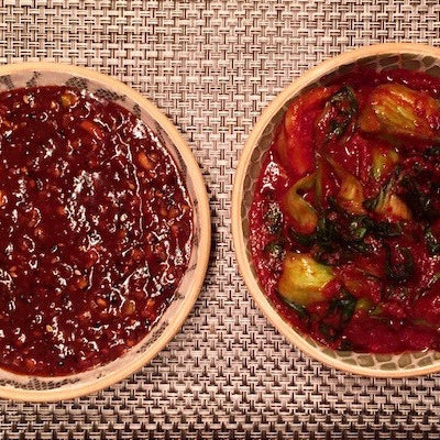Quick Bok Choy Kimchi and Ssamjang Sauce