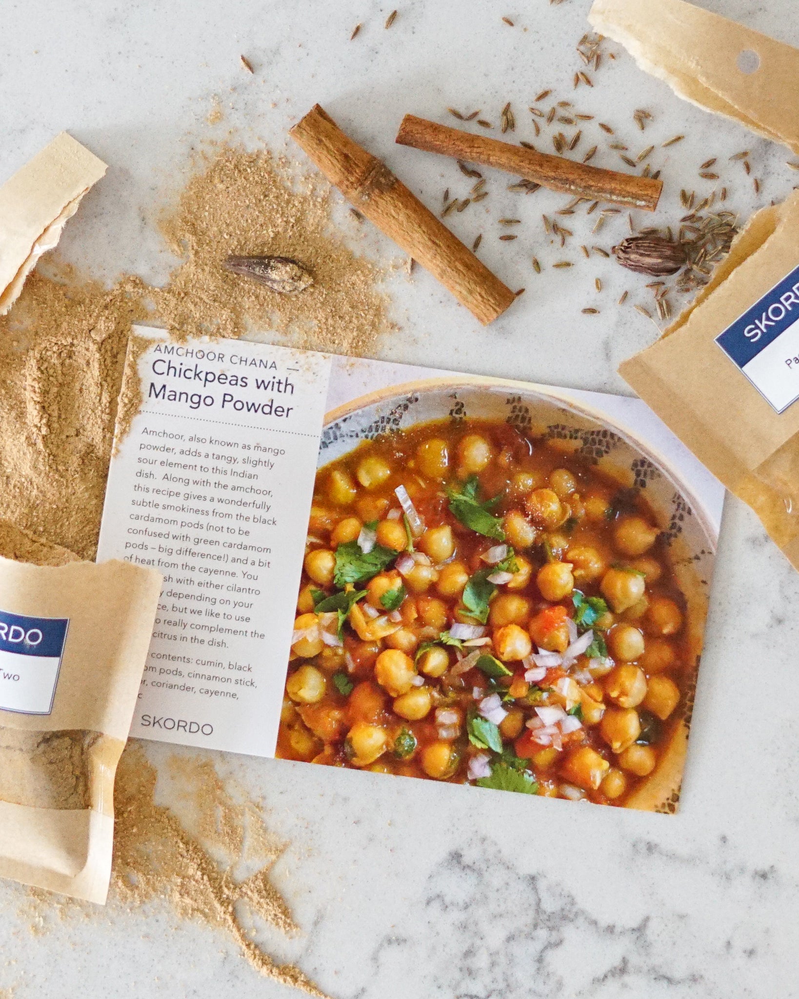 Amchoor Chana - Chickpeas with Mango Powder Recipe Kit-Collections-Fair Winds Flavor-SKORDO