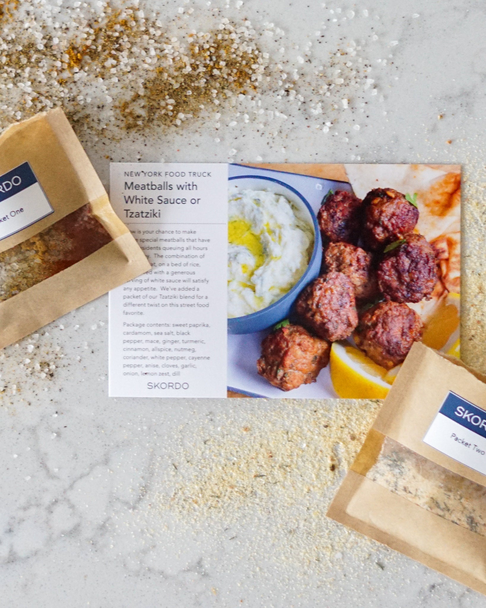 New York Food Truck Meatballs with Tzatziki Recipe Kit-Collections-Fair Winds Flavor-SKORDO