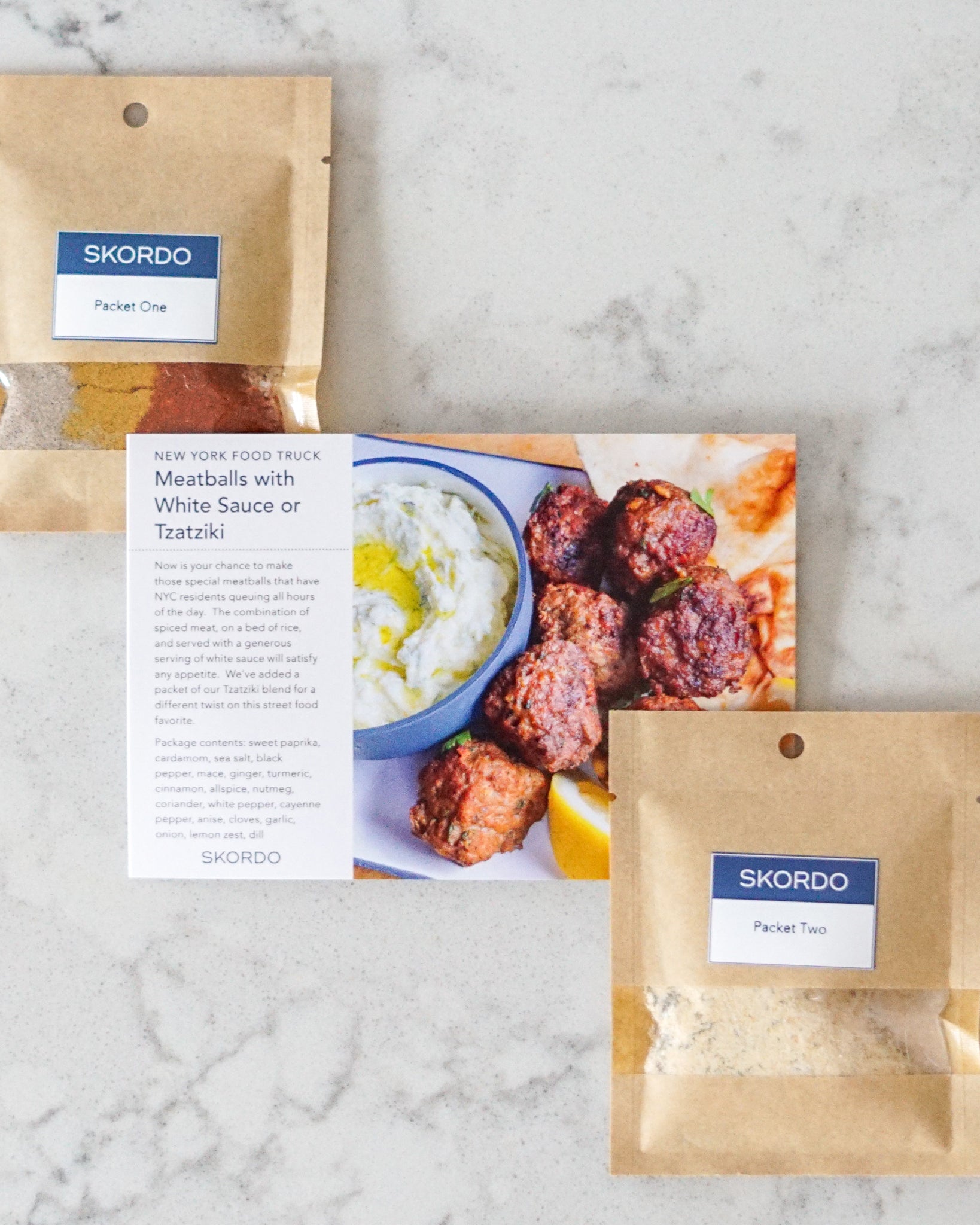 New York Food Truck Meatballs with Tzatziki Recipe Kit-Collections-Fair Winds Flavor-SKORDO