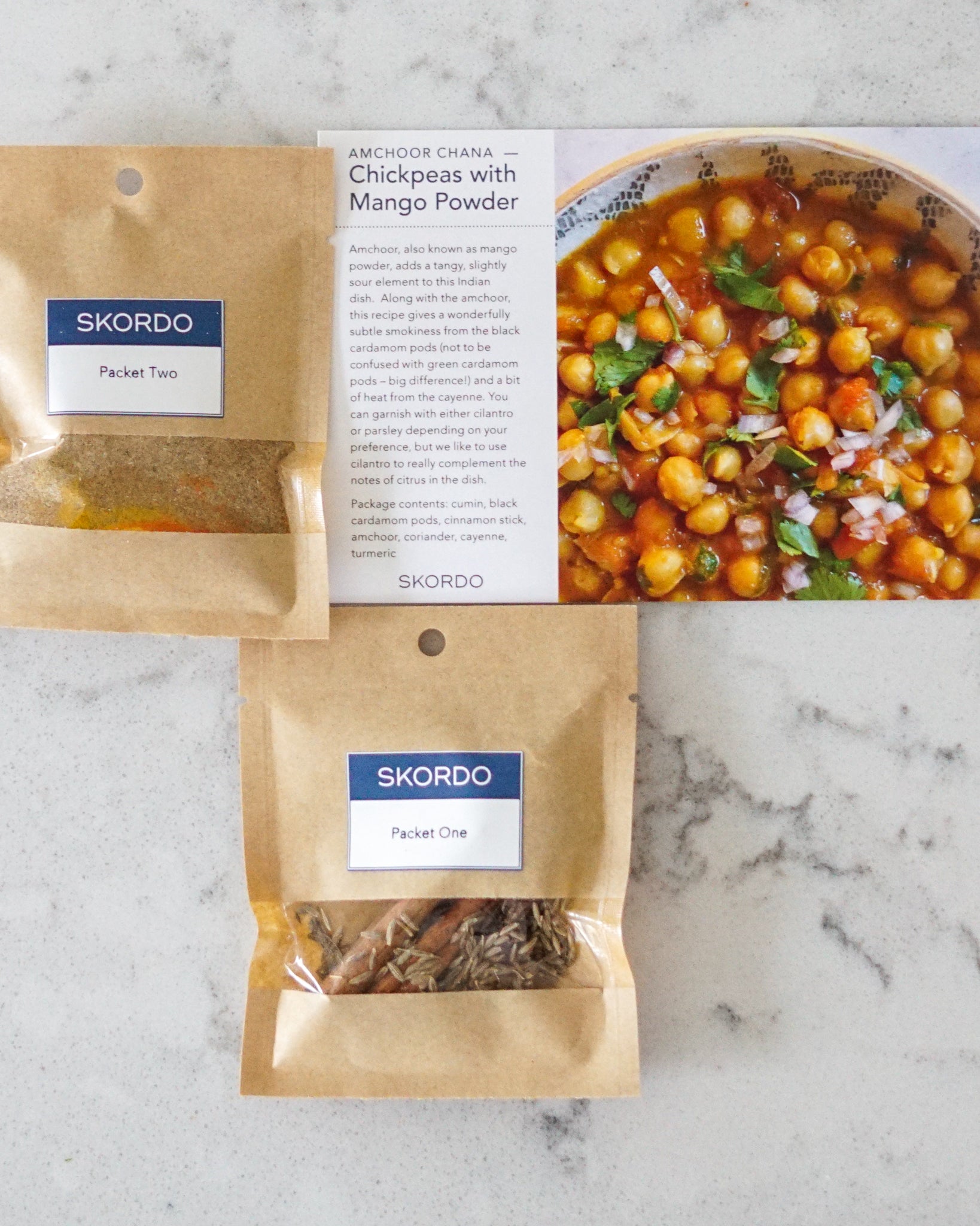 Amchoor Chana - Chickpeas with Mango Powder Recipe Kit-Collections-Fair Winds Flavor-SKORDO