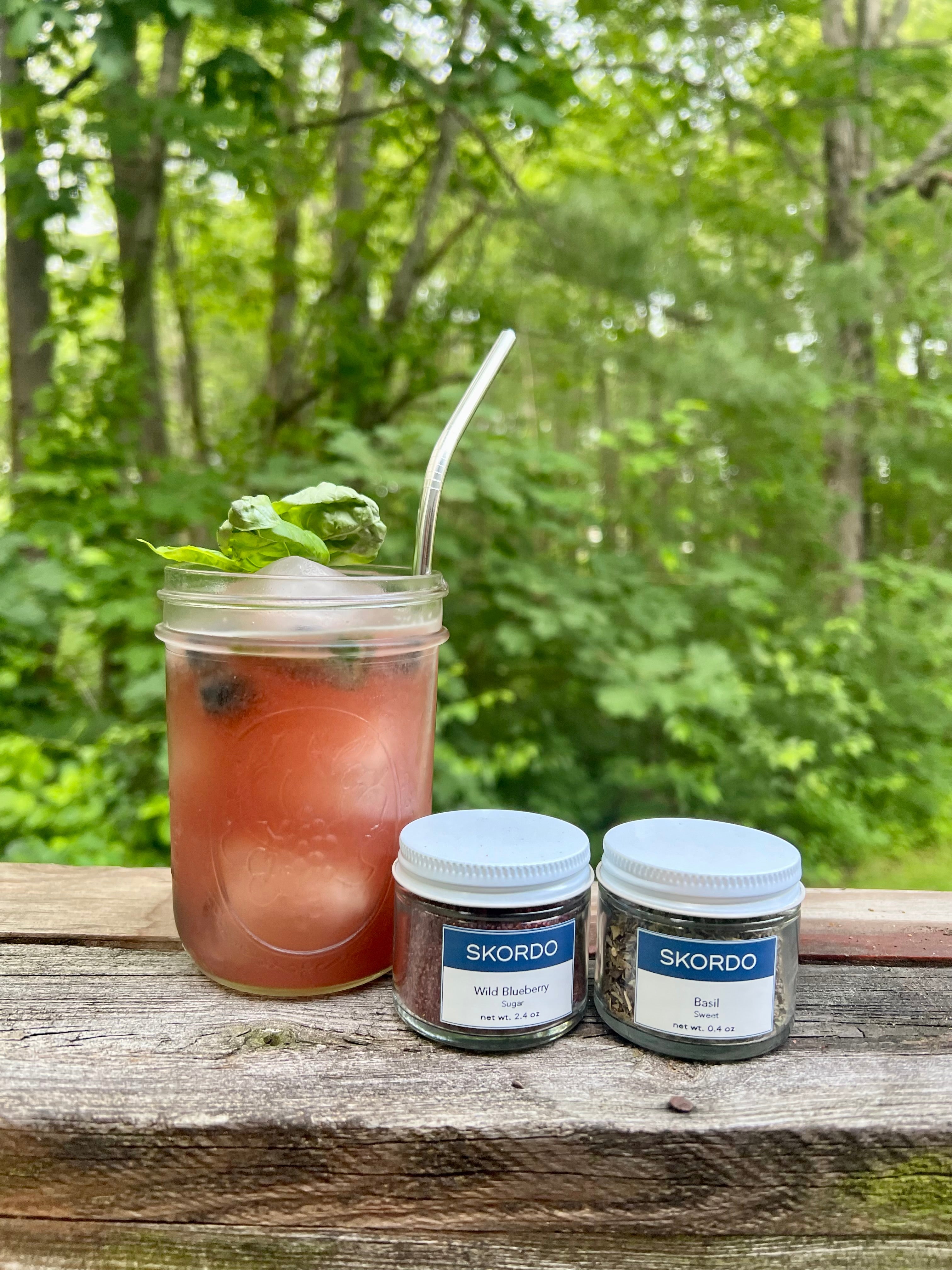 Bubbly Blueberry Basil Lemonade