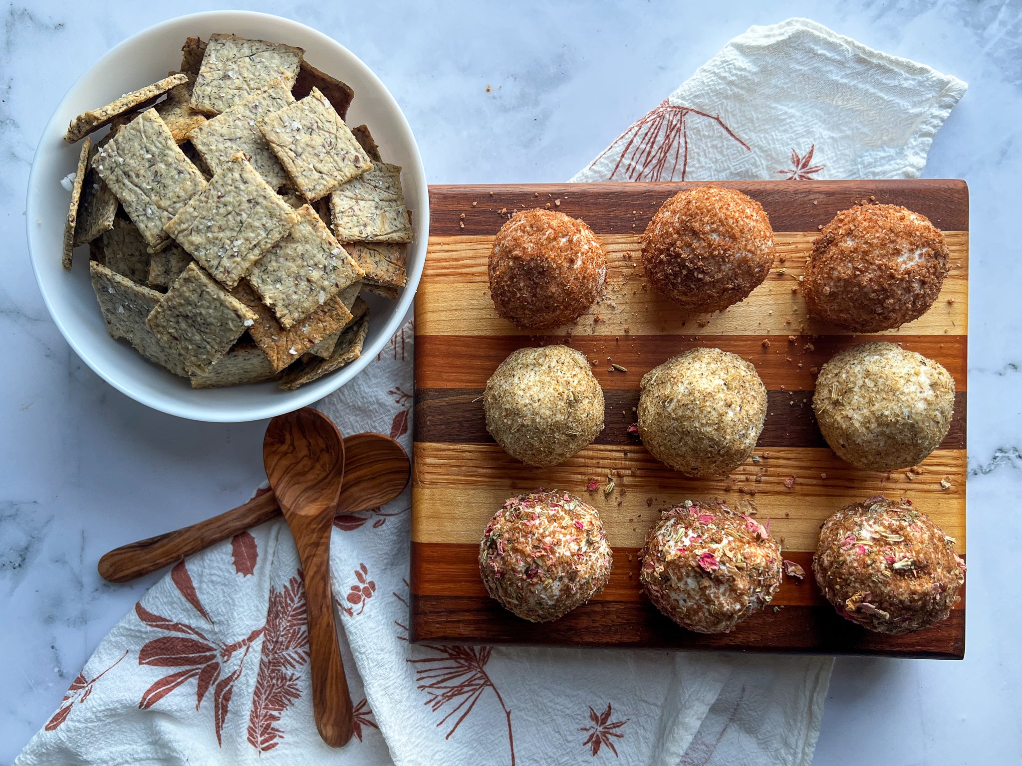 Wine Pairing Goat Cheese Sampler with Gluten-Free Crackers