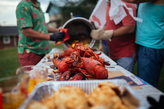 Shellfish Boil with Spicy Green Dipping Sauce