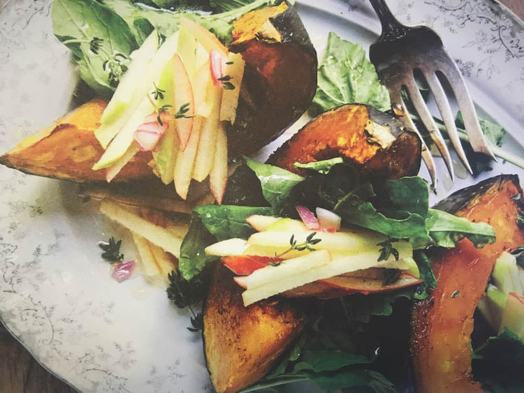 Roasted Buttercup Squash Cups with Apple Slaw