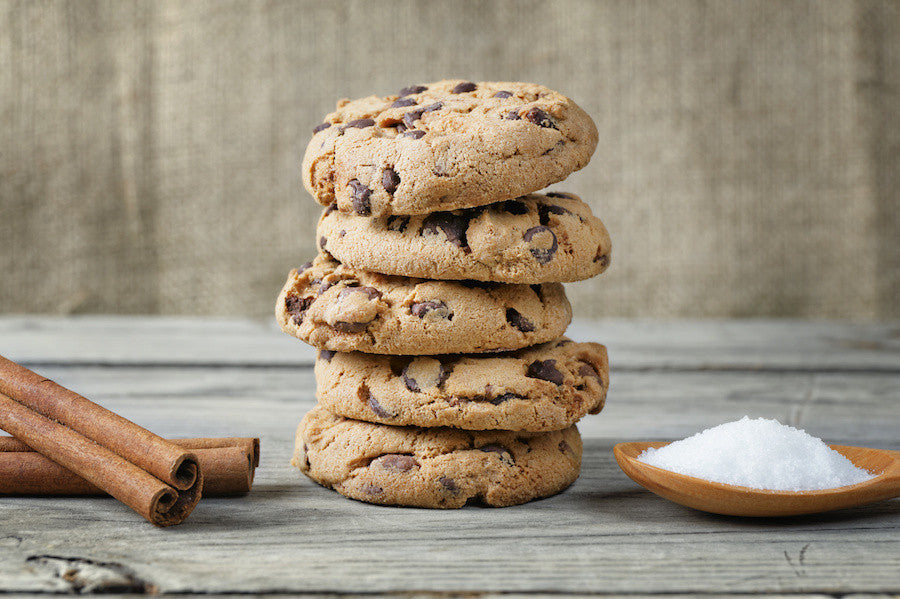 Milk Chocolate Chip Cookies with Fleur De Sel & Caramel