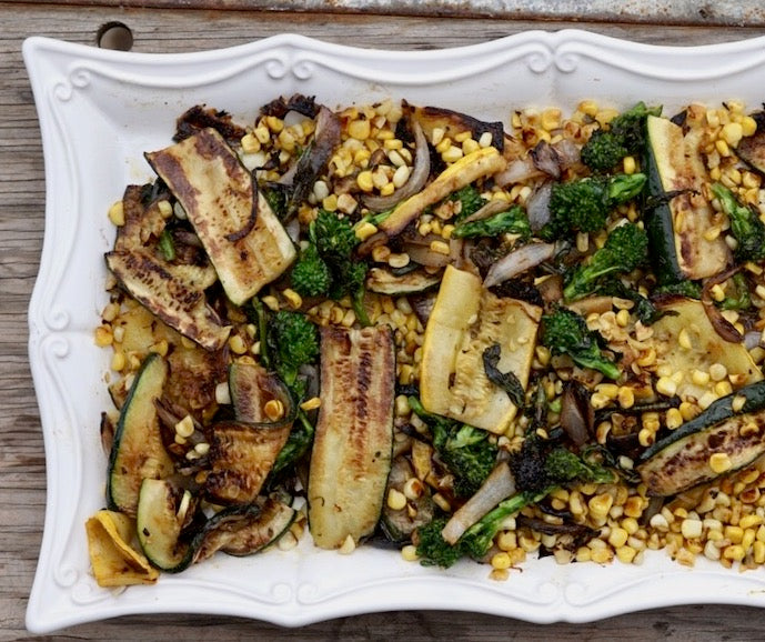 Chargrilled Summer Vegetables with a Dhana-Jeera Dressing