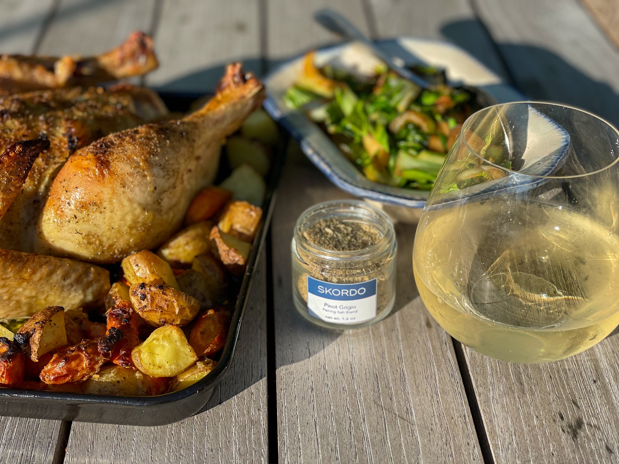 Pinot Grigio Pairing Salt Blend Roasted Chicken