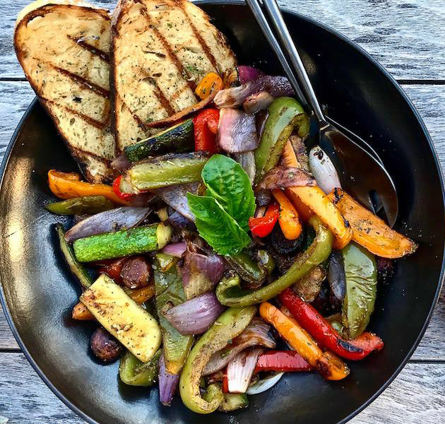 Grilled Italian Summer Vegetables with Red Wine Vinaigrette