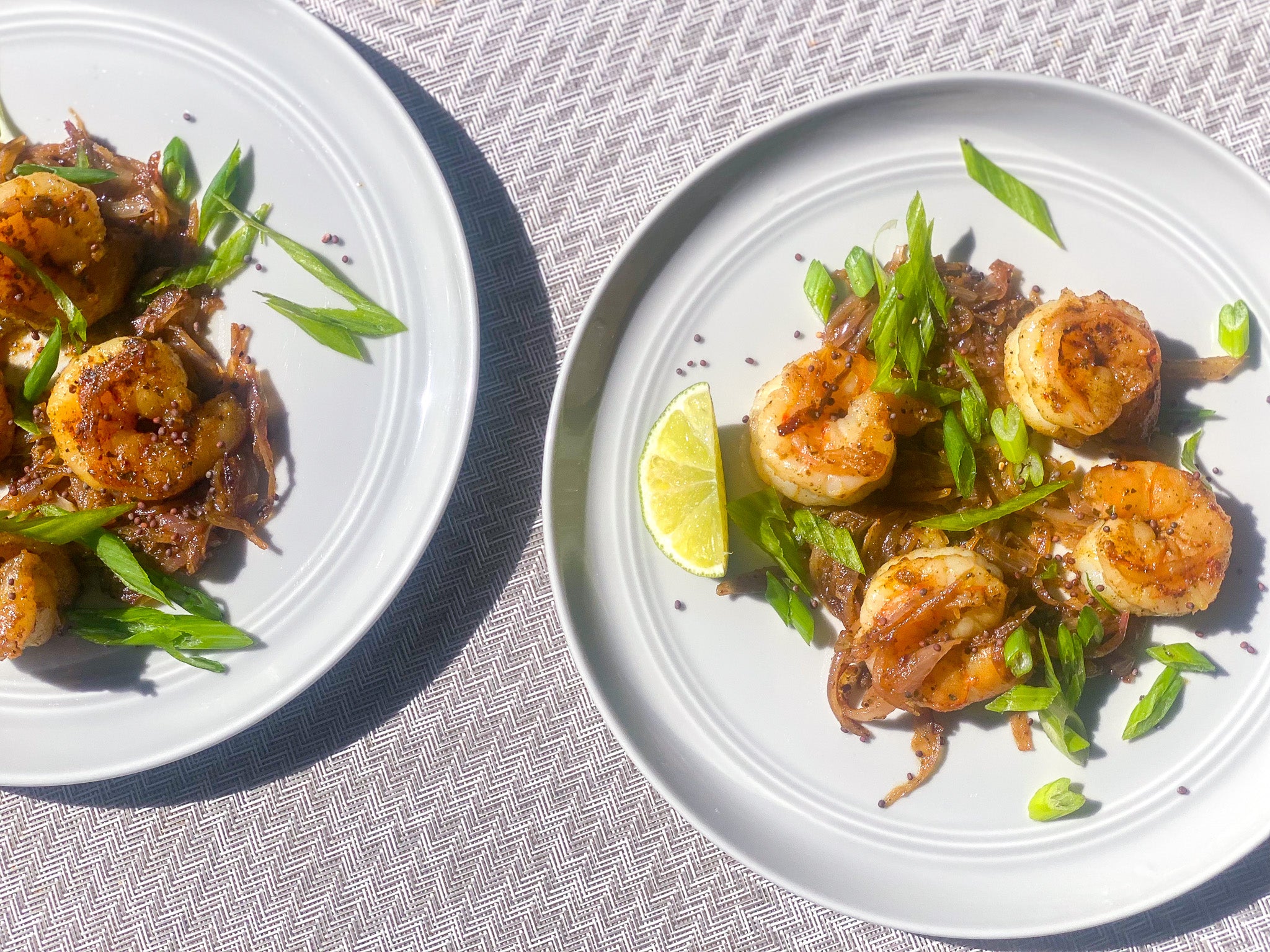 Vadouvan Curry Shrimp with Shallots and Brown Mustard Seeds