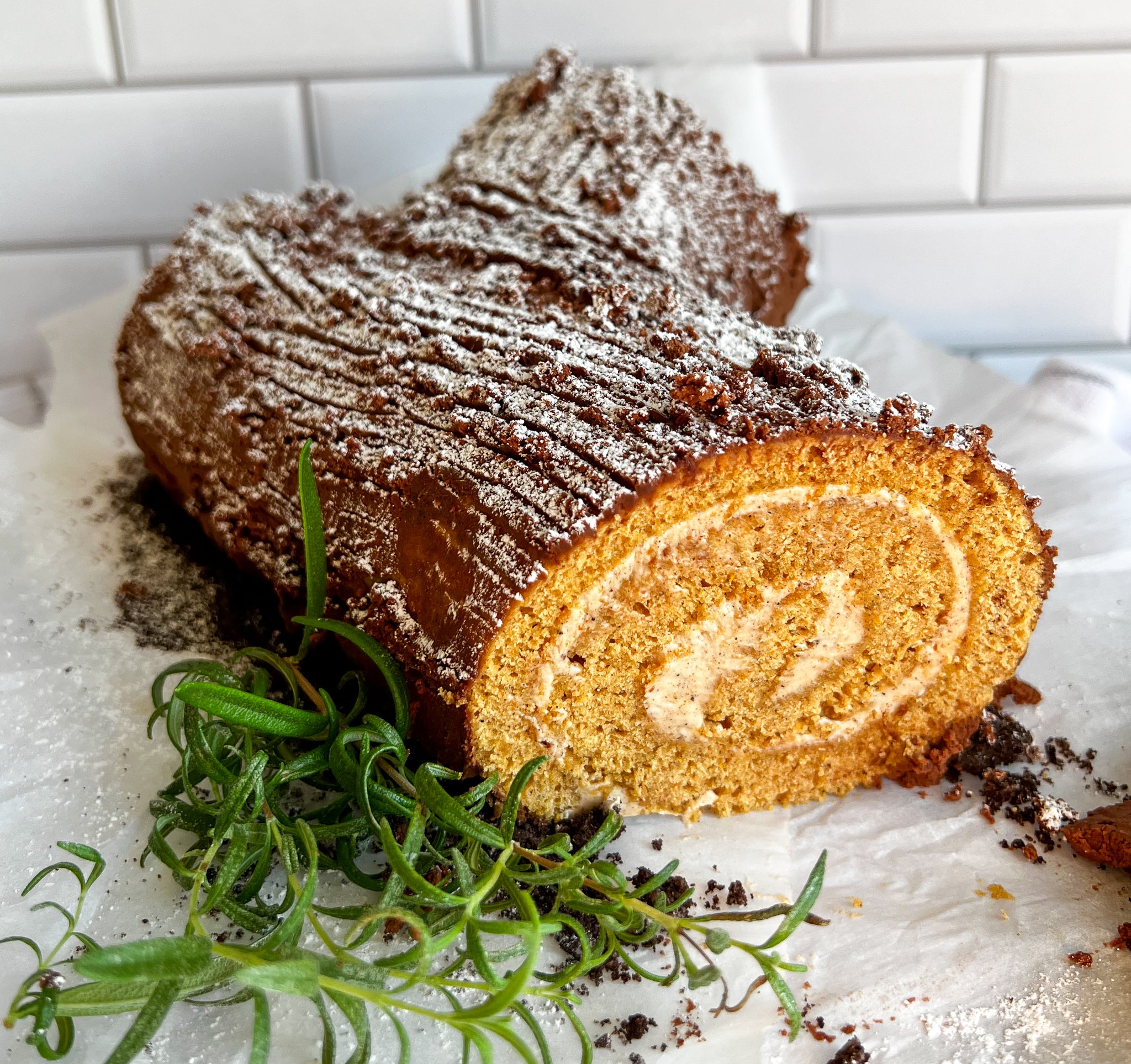 Ginger Spiced Yule Log