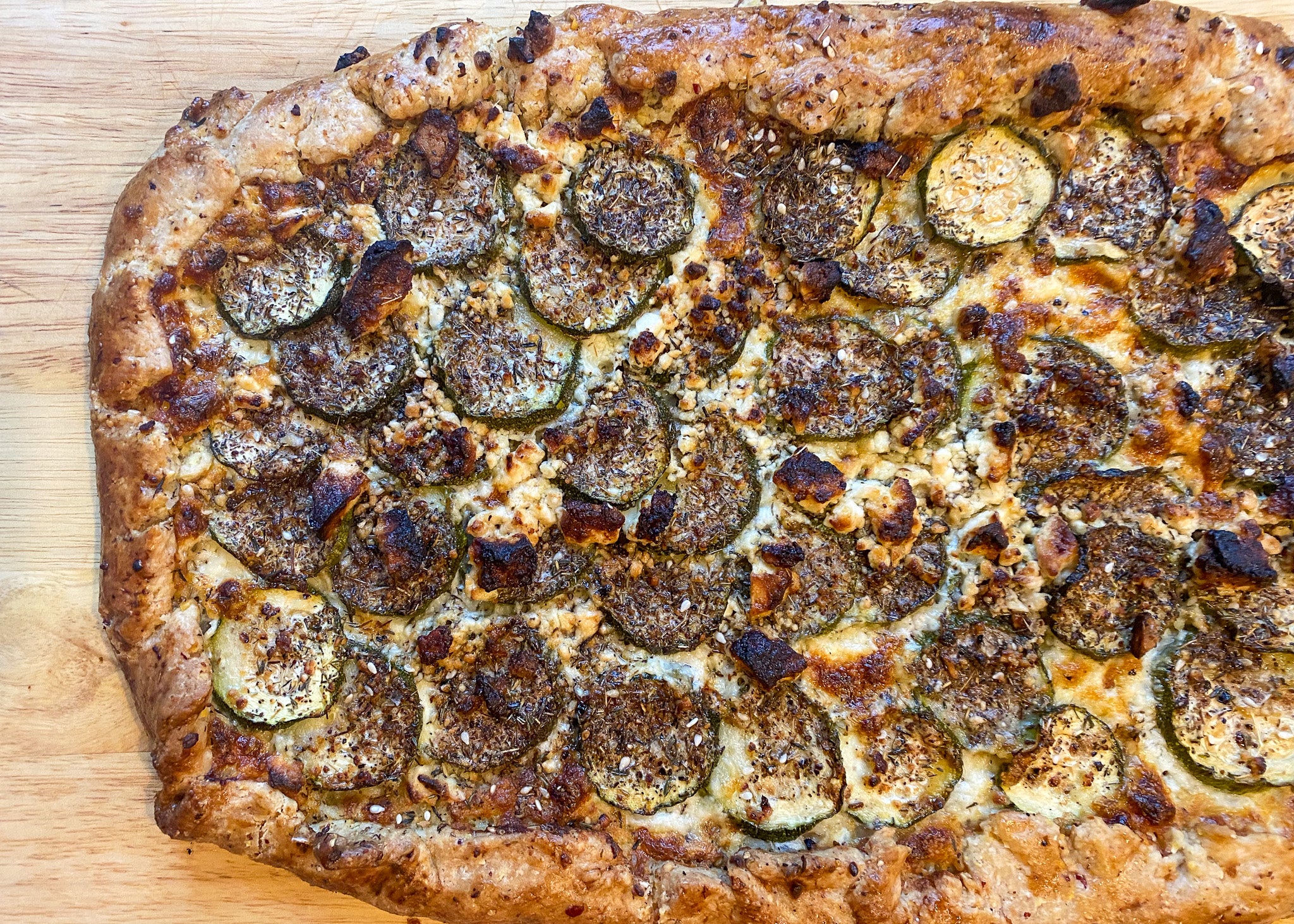 Za'atar Zucchini and Mascarpone Slab Galette