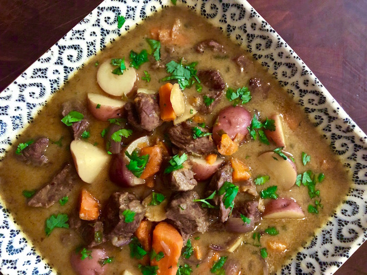 Sunday Beef Stew with Turmeric, Serrano, + Coconut Milk