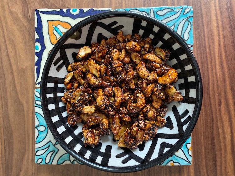 Syrian Za'atar Roasted Cashews and Walnuts