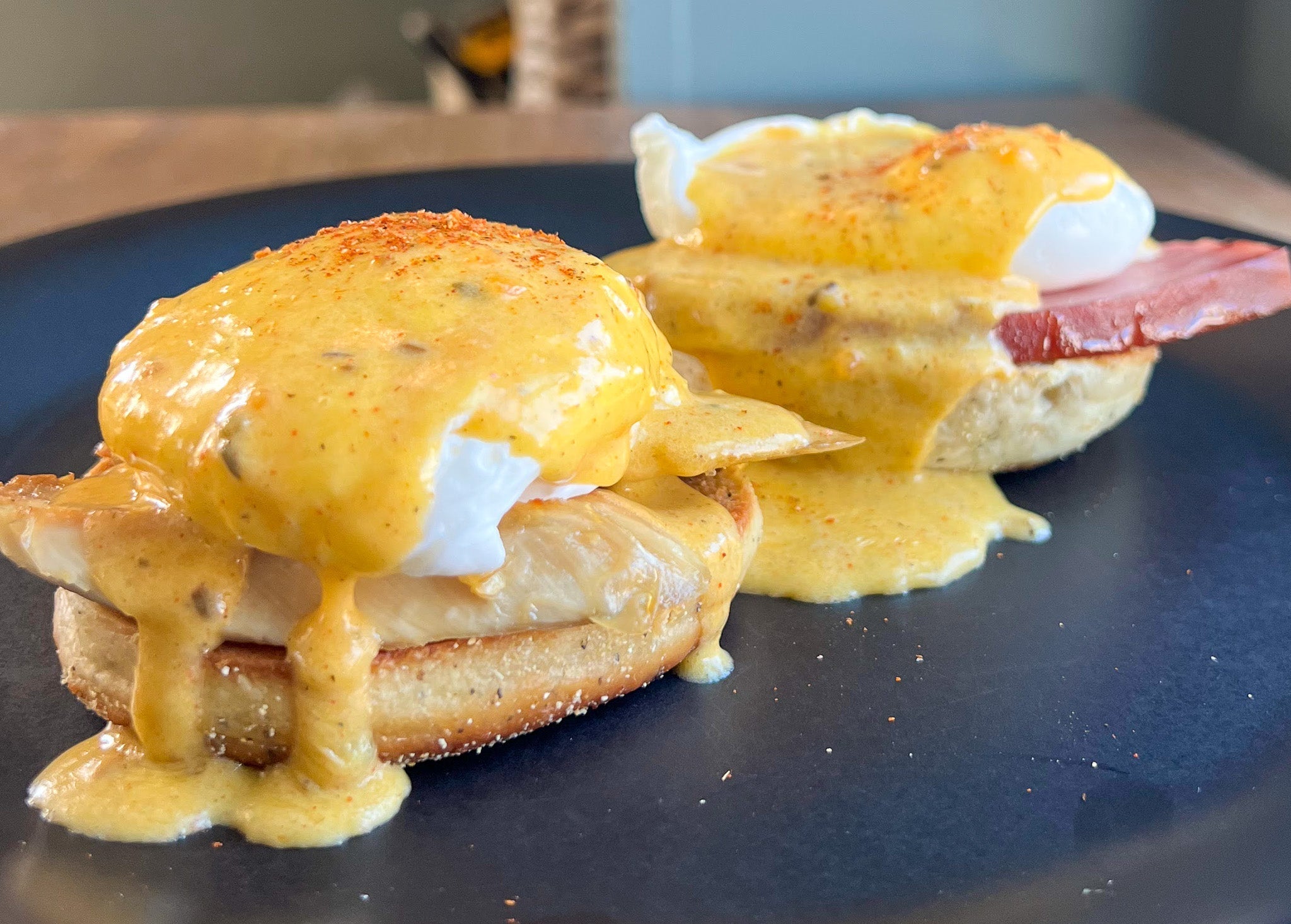 Leftover Ham or Turkey Eggs Benedict
