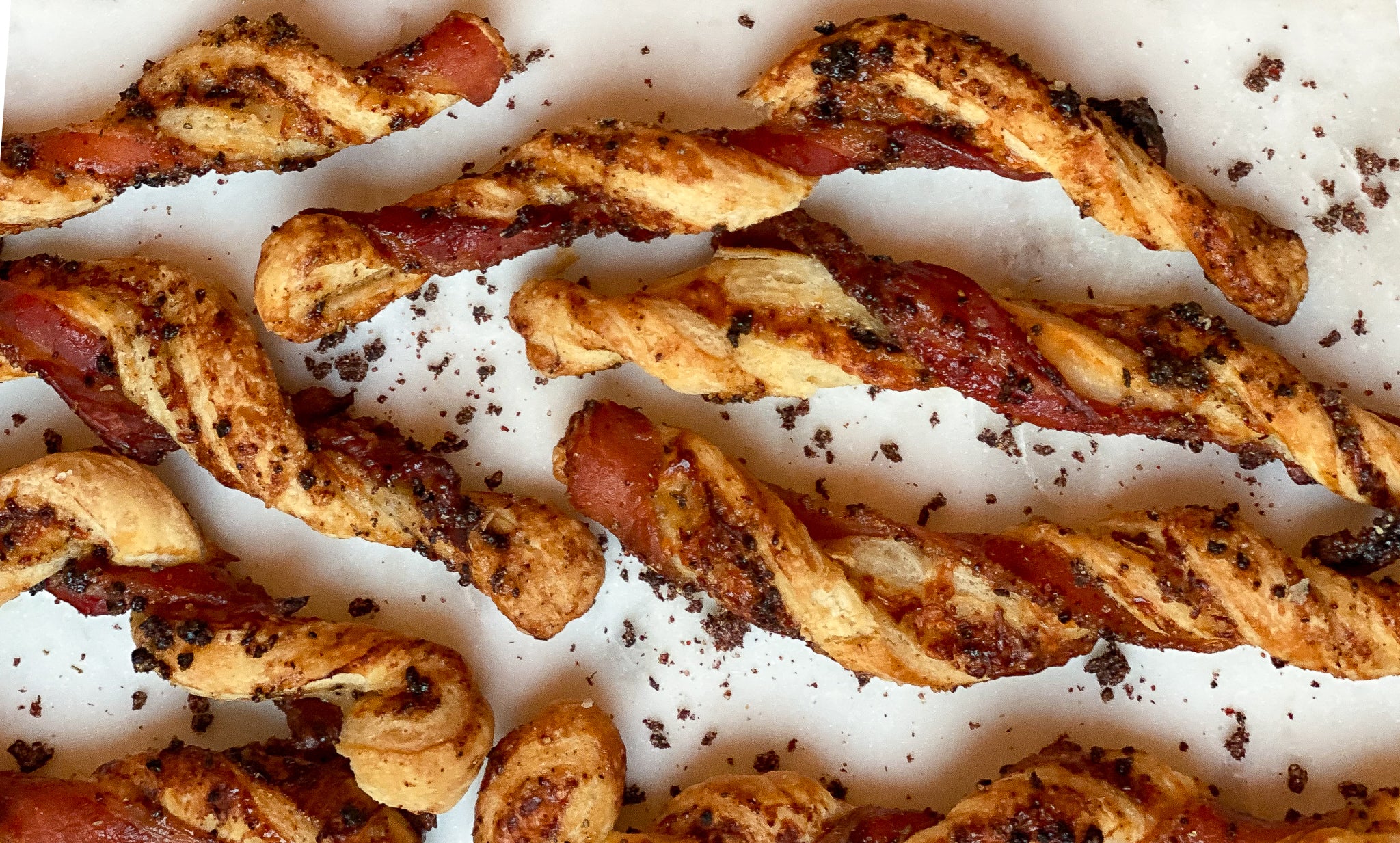 Candied Blueberry Bacon Bread Twists-SKORDO