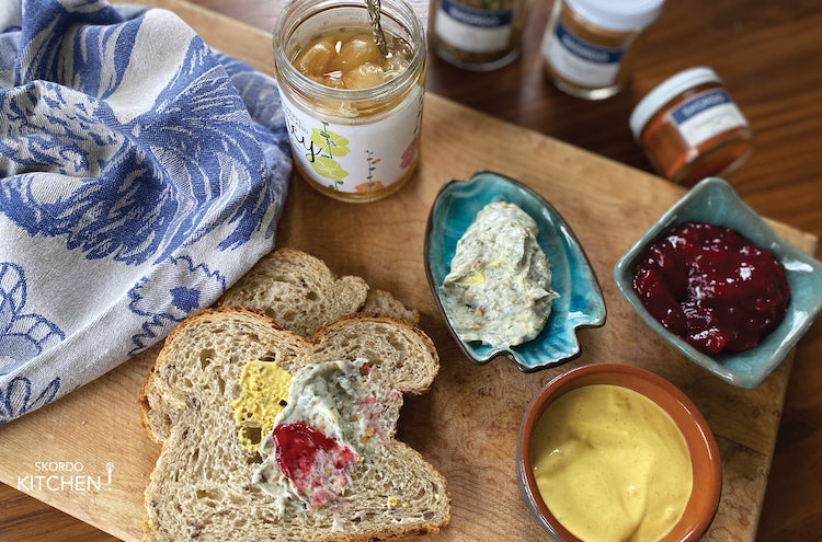 Sauce Party! Curried Mustard Sauce, Cranberry Sauce, and Dill Mayo