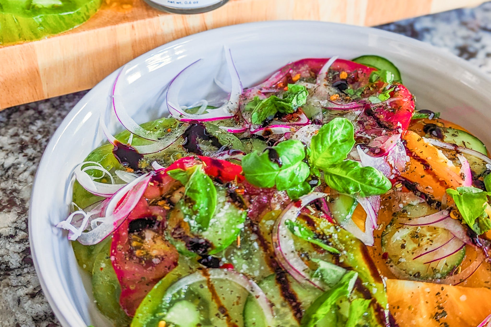 Heirloom Tomato Salad with Tuscan Oil Blend Vinaigrette