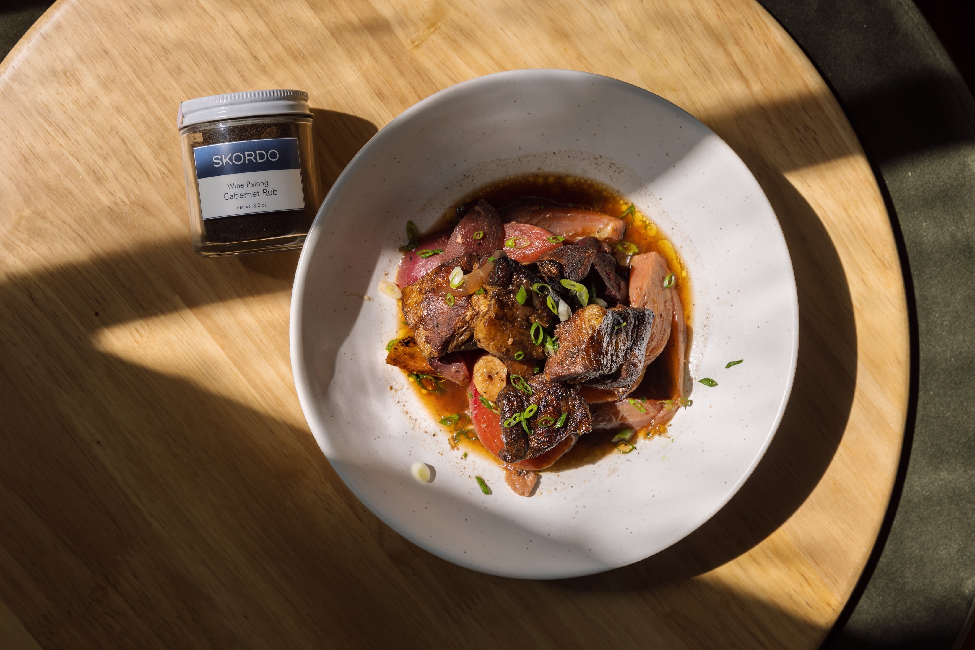 Pork Braised with Beets & Onions | Cabernet Sauvignon Wine Pairing Rub