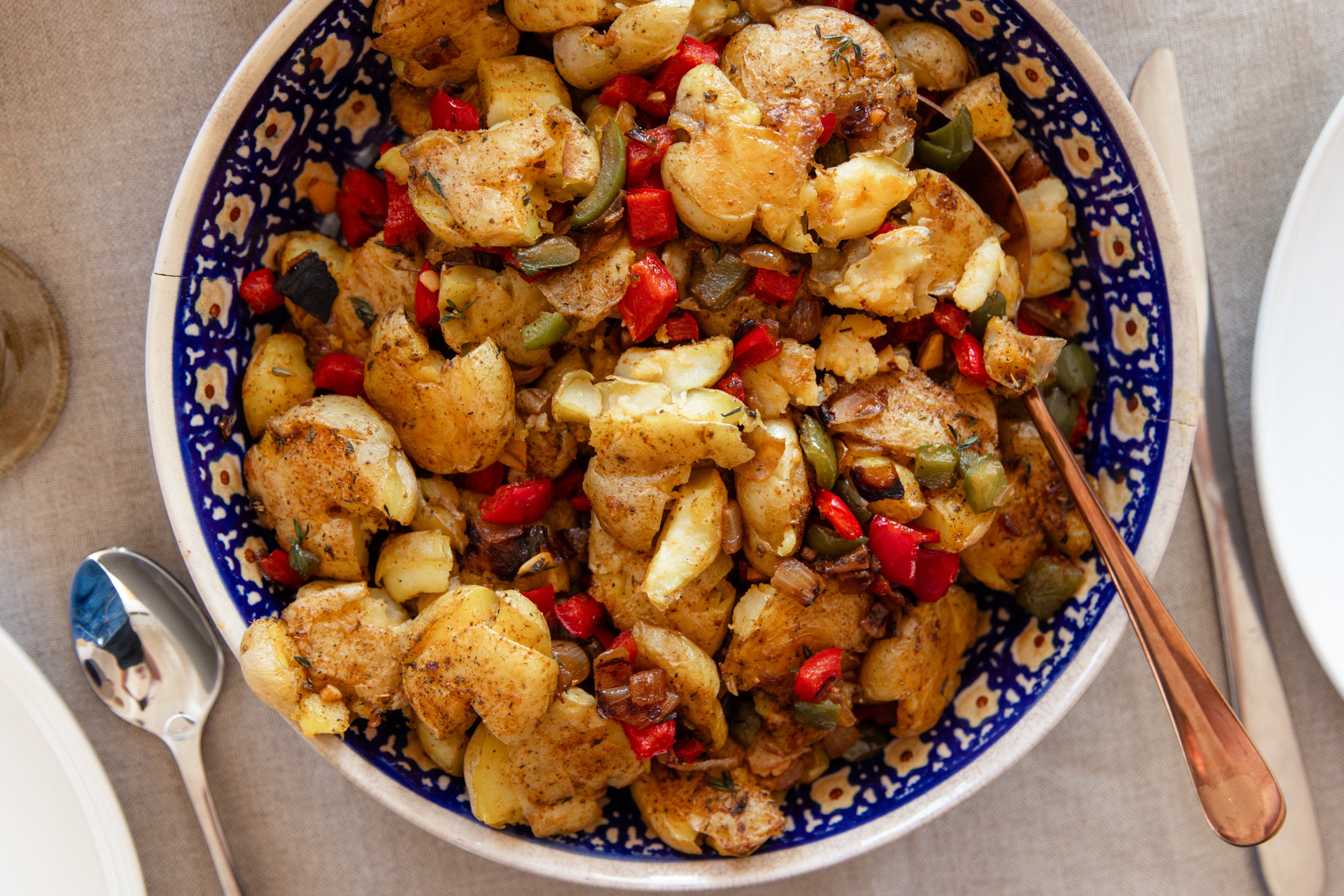 Crispy Cajun Smashed Potatoes