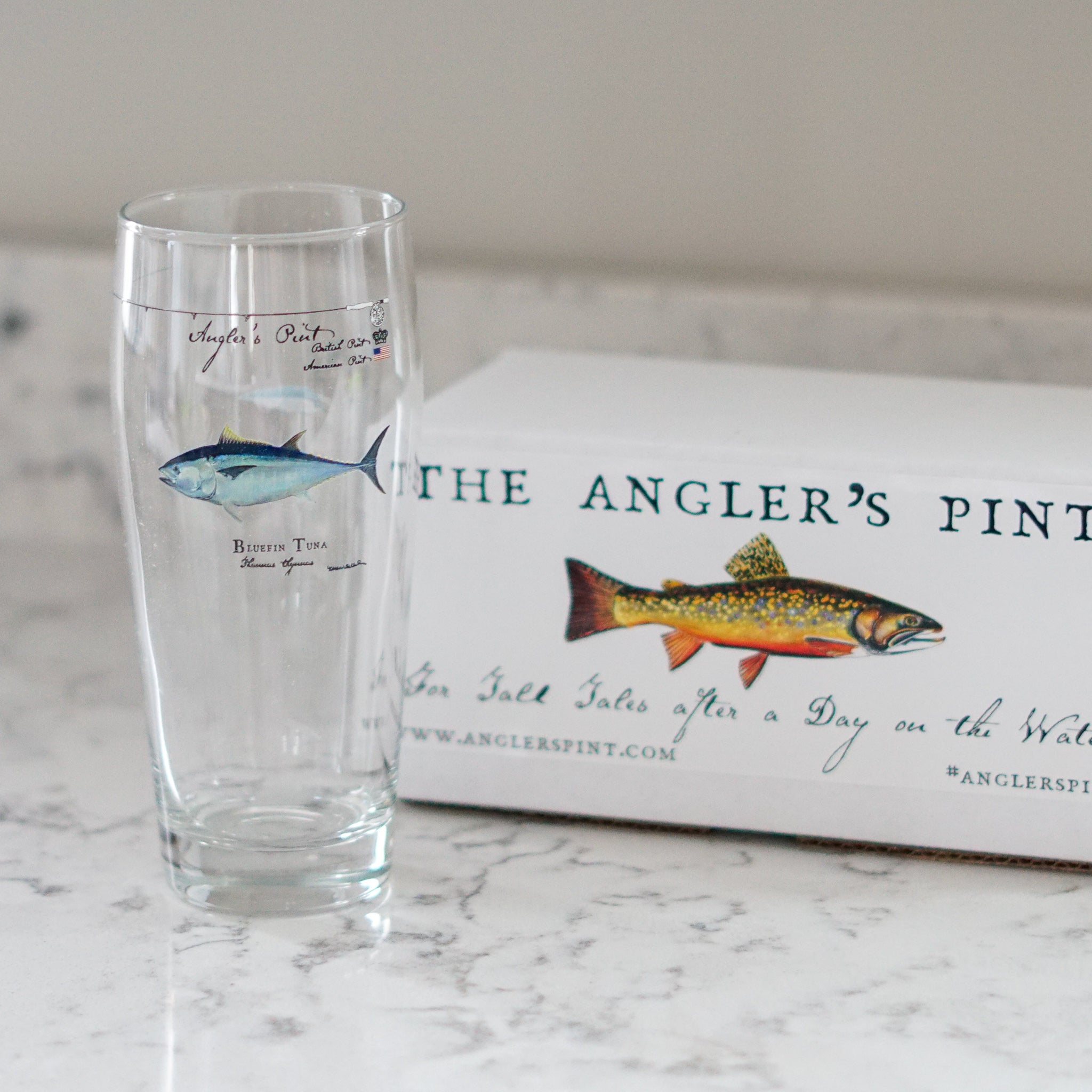 Angler Pint Glass - Bluefin Tuna-Accessories-Karen Talbot Art-SKORDO