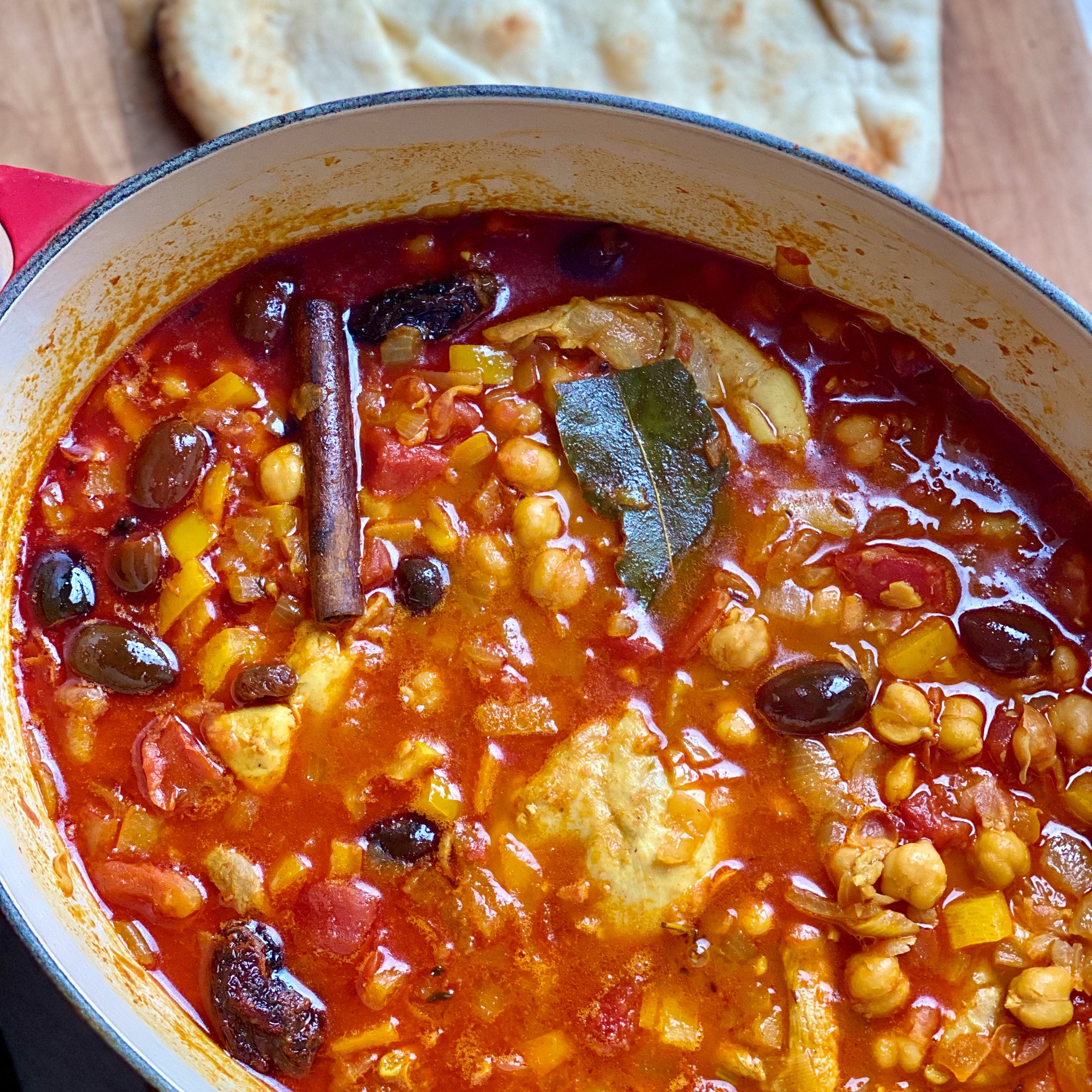 Chicken Tagine with Chickpeas and Olives
