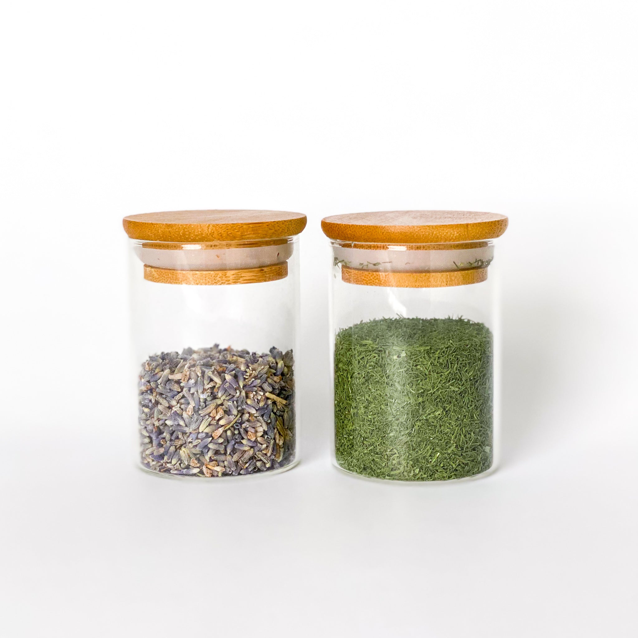 Glass Spice Jars with Bamboo Lid Spice Seasoning Containers Spice
