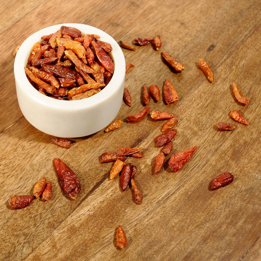 Birdseye Chile Peppers - Dried-Ingredients-Fair Winds Flavor-2 oz polybag-SKORDO